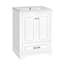 Meuble-lavabo autoportant de 24 po avec lavabo en céramique, poignées argentées, portes à fermeture douce-515920974-515920972-515920960