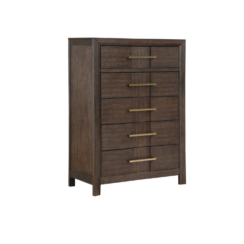 Adryan 34'' W 5 - Drawer Chest, Brown