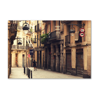 Streets Of Barcelona - Wrapped Canvas Print