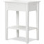 Table d'appoint en bois massif avec 1 tiroir Sloan ClickDecor Sloan