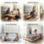 Tête de lit tapissier moderne ajustable, très grand, lin crème-1507409175-1507409172