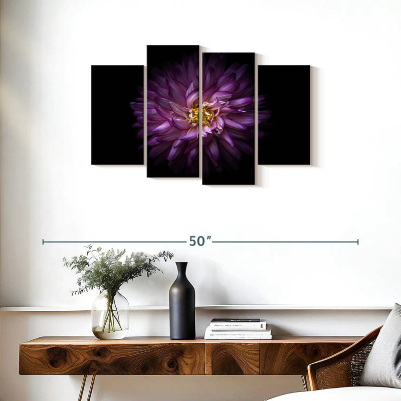 Harnek Backyard Flowers Colored V, 22" H x 36" W