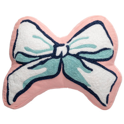SHAPED EMBROIDERED PILLOW  BOW