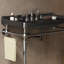 Lavabo de meuble-lavabo en céramique Sylvan seulement avec 3 trous de robinet (pieds non inclus)-129550018-129550020