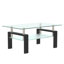 Table basse rectangulaire en verre, table basse transparente, tables d'appoint modernes pour le salon, meubles de salon-129582872