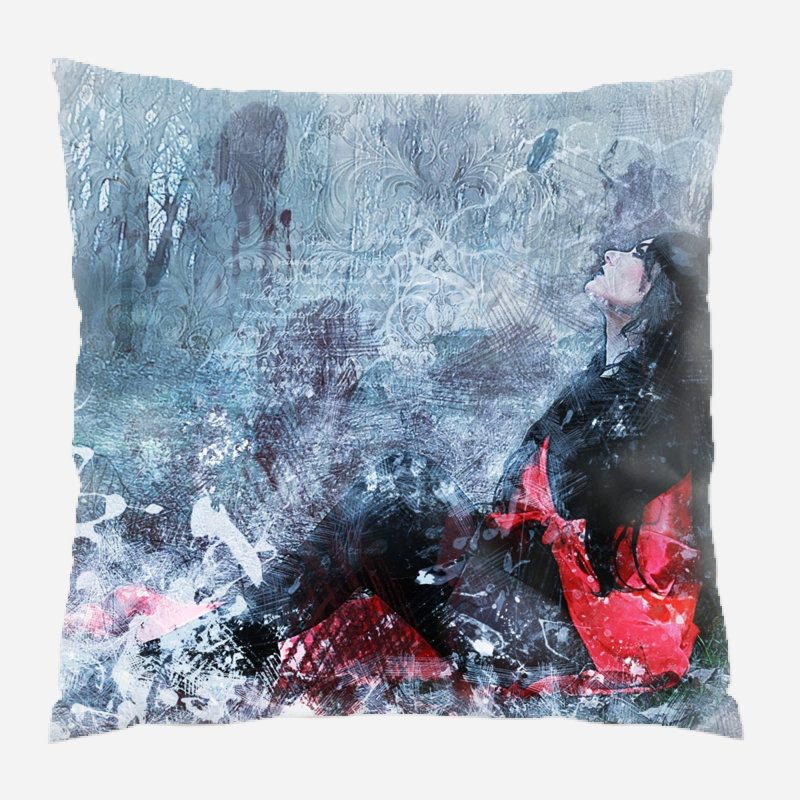 Coussin de fille fille Fredela, Microsuède, Intérieur