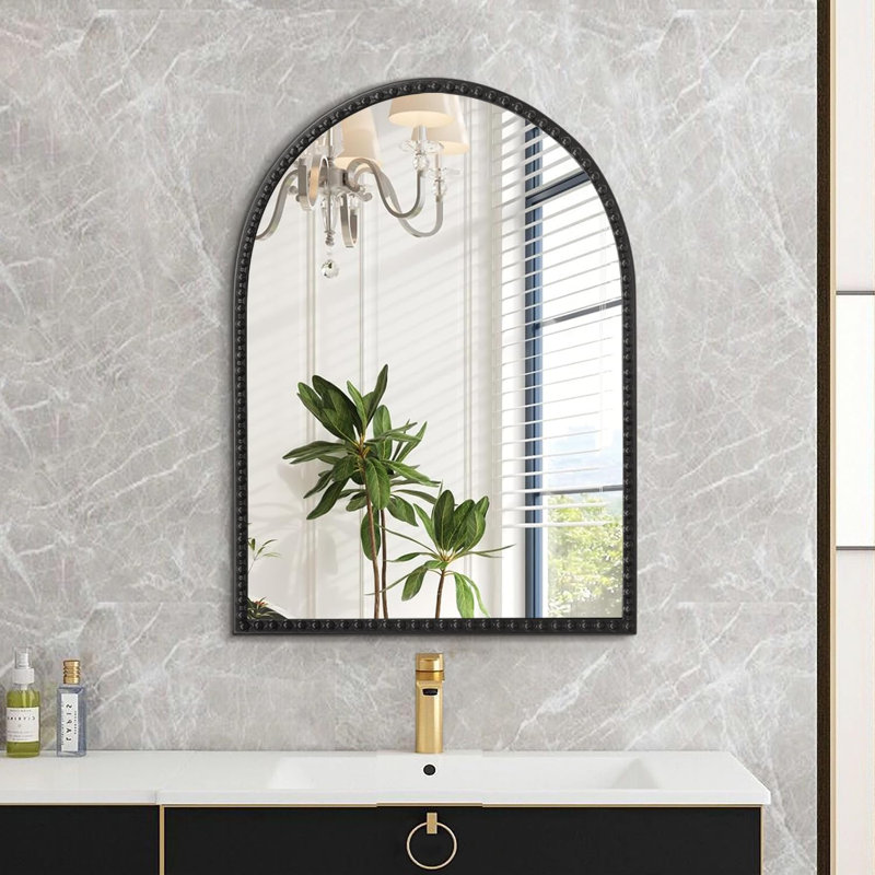 Aluminium Arch Mirror, Black