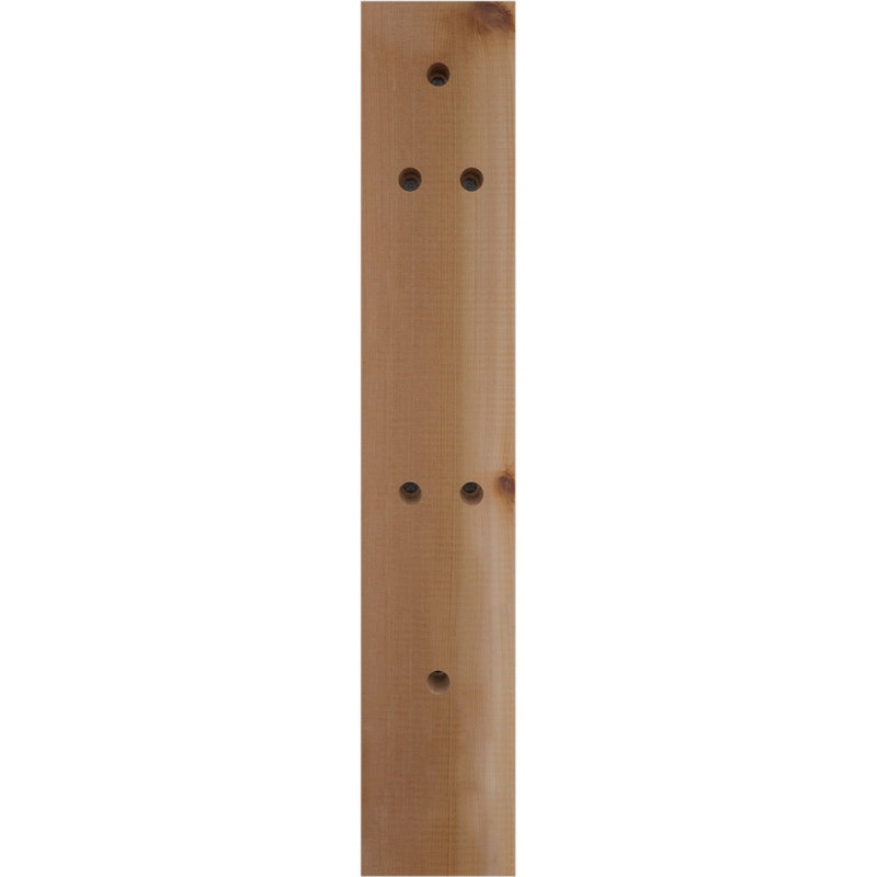 Persienne en bois rustique Funston Craftsman, P 22 po x H 34 po, Cèdre rouge de l'Ouest l 5 1/2 po (lisse)