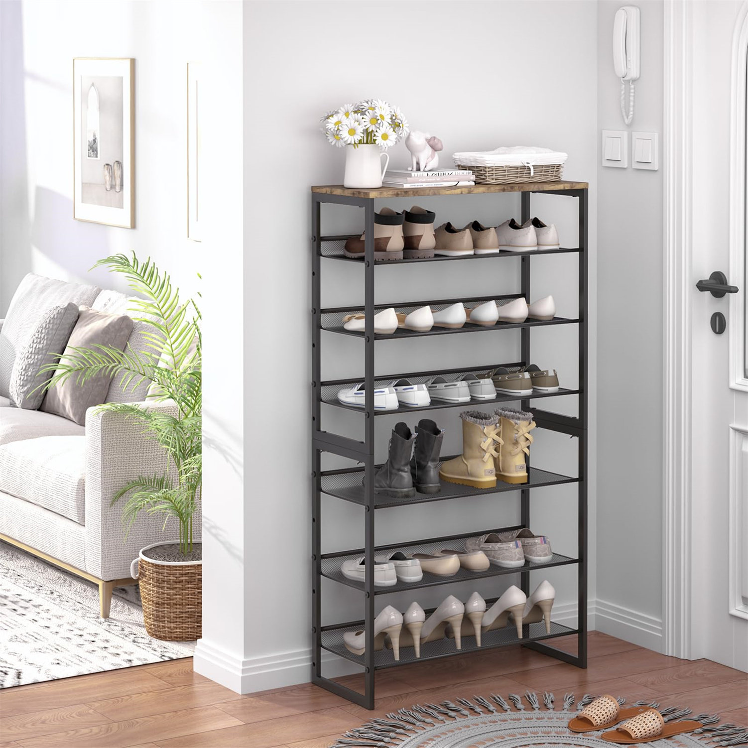 17 Stories 16 Pair Shoe Rack | Wayfair