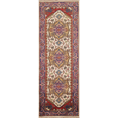 Tapis de couloir oriental ivoire 3x8