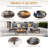  Outdoor 4-Person L-Shaped Metal Seating Group With Cushions-891372344