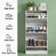 Armoire de rangement pour chaussures mince avec 3 tiroirs rabattables et tablettes réglables