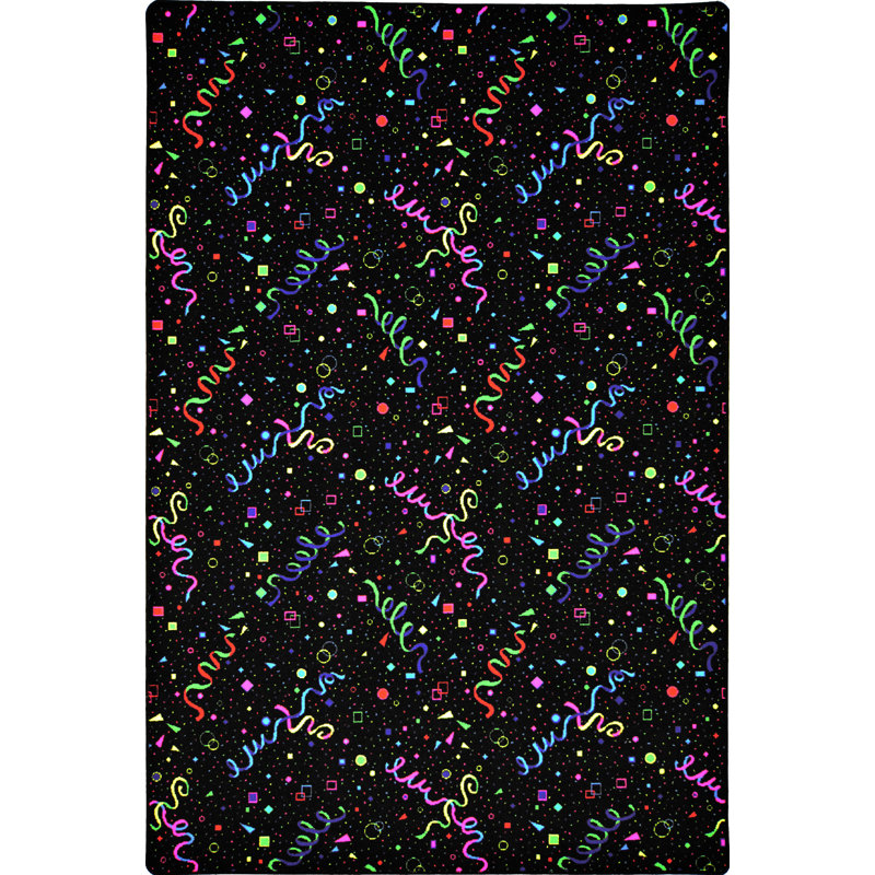 Tapis fluorescent Celebration par Joy Carpets, Carré 6 pi