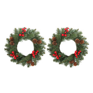 Classic Adjustable Candle Ring Mini Wreath (Set of 2)