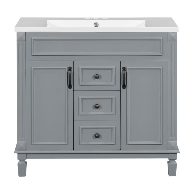 Armoire de salle de bain Tenara, Gris