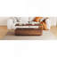 Table basse moderne moderne en noyer avec 2 tiroirs à DEL 47,2 po-394035750