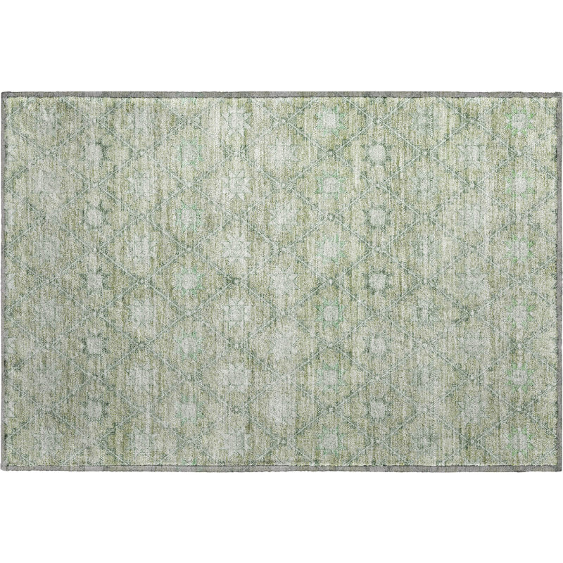 Premium Machine Washable Grilli AMF1858 Lattice Rug, Rectangle 1'8" x 2'6"