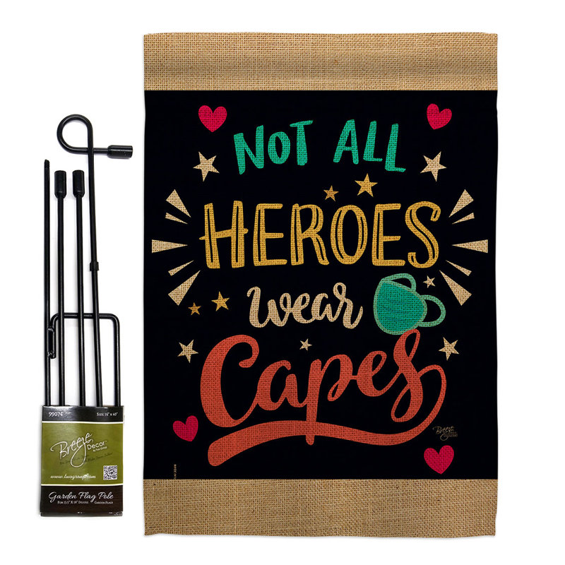 Double Sided 18.5'' H x 13'' W Polyester Flag Set
