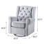 Chaise pivotante grise avec fauteuil oscillant