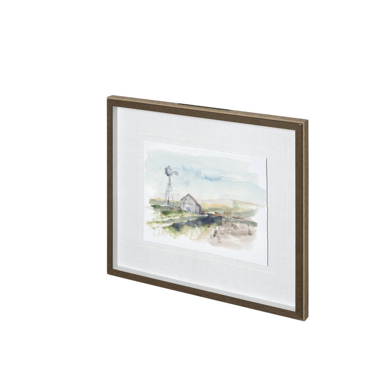 Reproduction d'art texturé encadré à la main avec «Outdoor» par Ethan Harper, Rurale plein air II