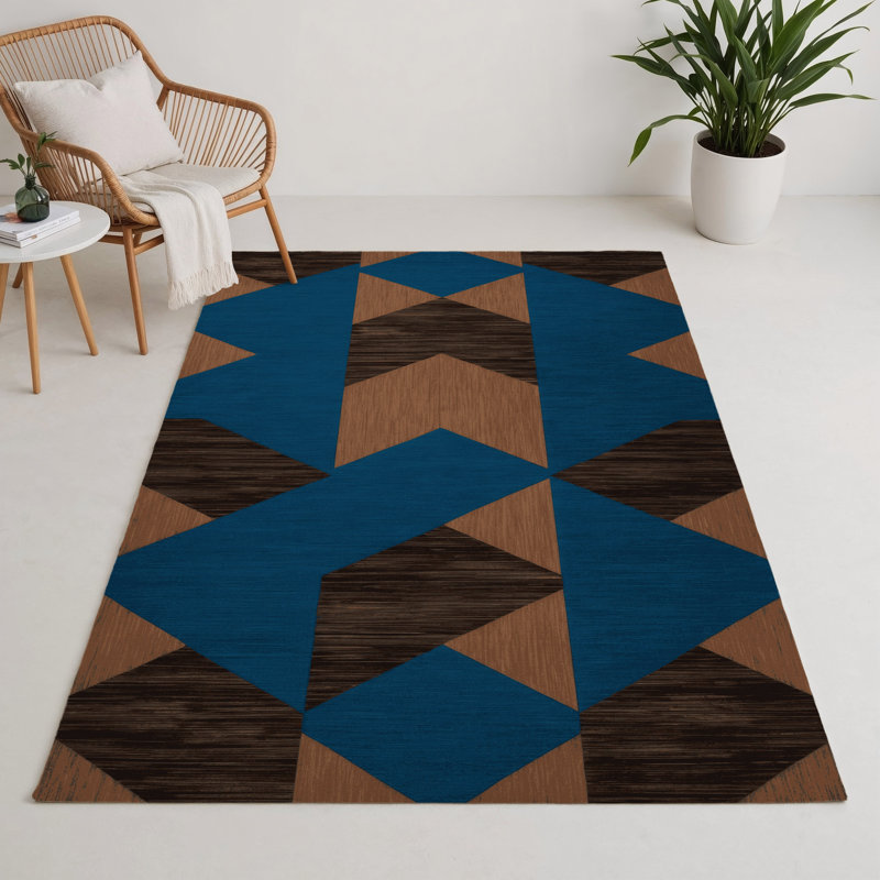 Tapis d'intérieur et d'extérieur à carreaux vert, Rectangulaire 3 pi x 5 pi
