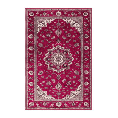 Machine Washable Tabriz Purple Area Rug
