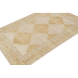 Distressed Homage Hand Knotted Wool Geometric Area Rug