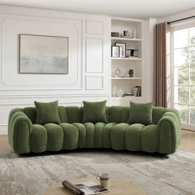 Ollis Minimore Modern Style 126.77" W Modular Curved Shape Type3 4s Sofa