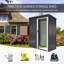 Bouzoun 5 ft. W x 3 ft. D Galvanised Steel Pent Tool Shed
