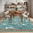 Botanical Washable 10x13 Living Room Rugs Stain Resistant Under Bed Rug for Bedroom Cute Throw Carpet Nursery Kids Room Classroom Modern Floor Cover Light Blue-1143485059-1143485056