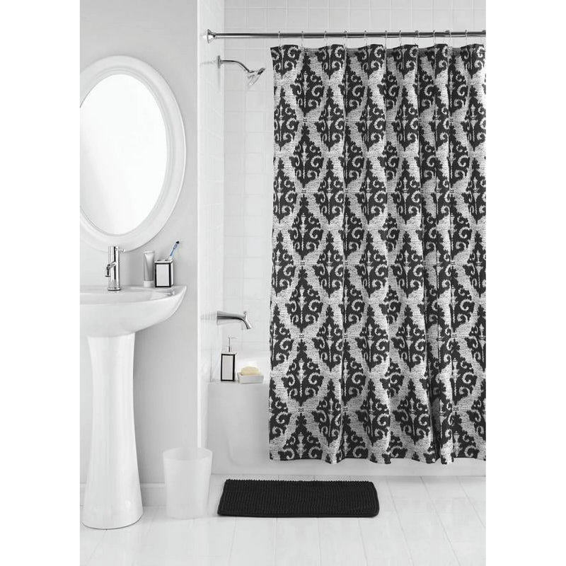 Rideau de douche Mahkenzie avec crochets inclus
