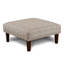 Carré contemporain avec revêtement à motif triangulaire, mousse haute densité, finition neutre, L 36 po x l 36 po H 17 po, support pour les pieds du milieu, 1 pièce