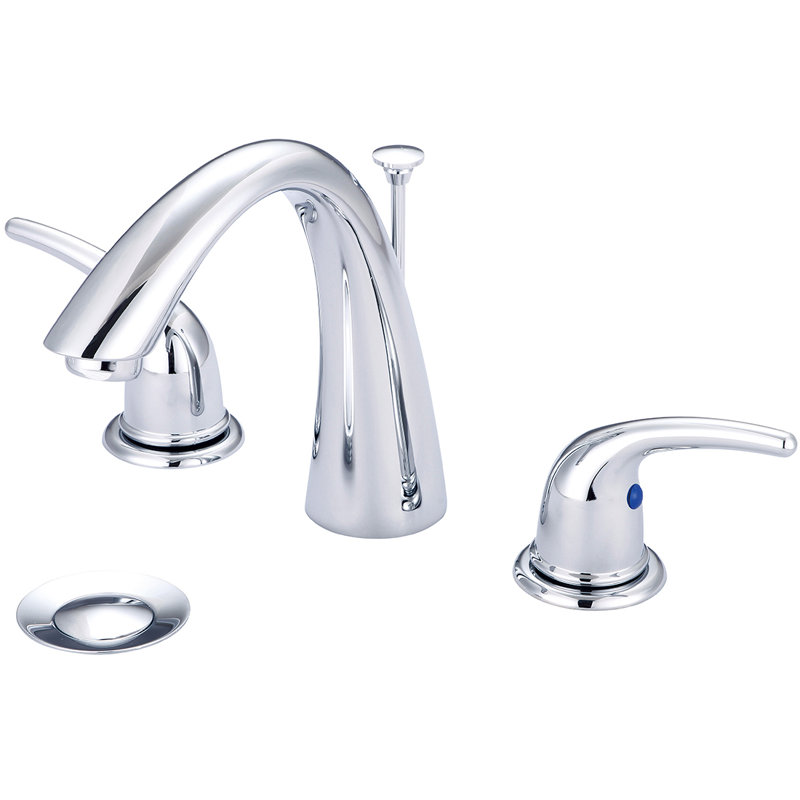 Widespread Bathroom Faucet with Drain Assembly, Chrome