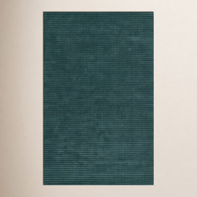 Guiness Blue Hand-Loomed Wool Rug