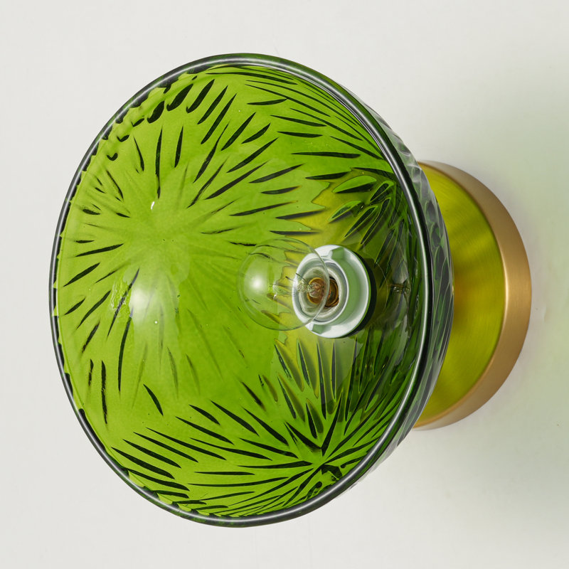 Adalat 1 - Light Glass Shade Wall Light, Green