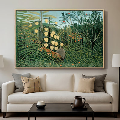 Fight entre un tigre et un buffle, 1908 - Henri Rousseau, toile tendue avec châssis