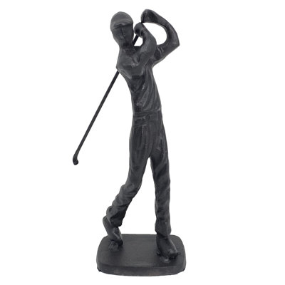 GOLFER MAN Iron Figurine 22cm