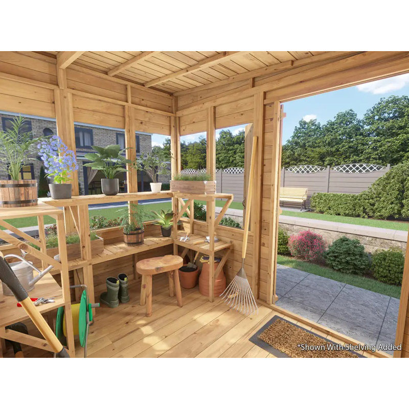 Dunster House Potting Shed Pent Roof W6' x D8' (W1.8m x D2.4m) Overlord Modular