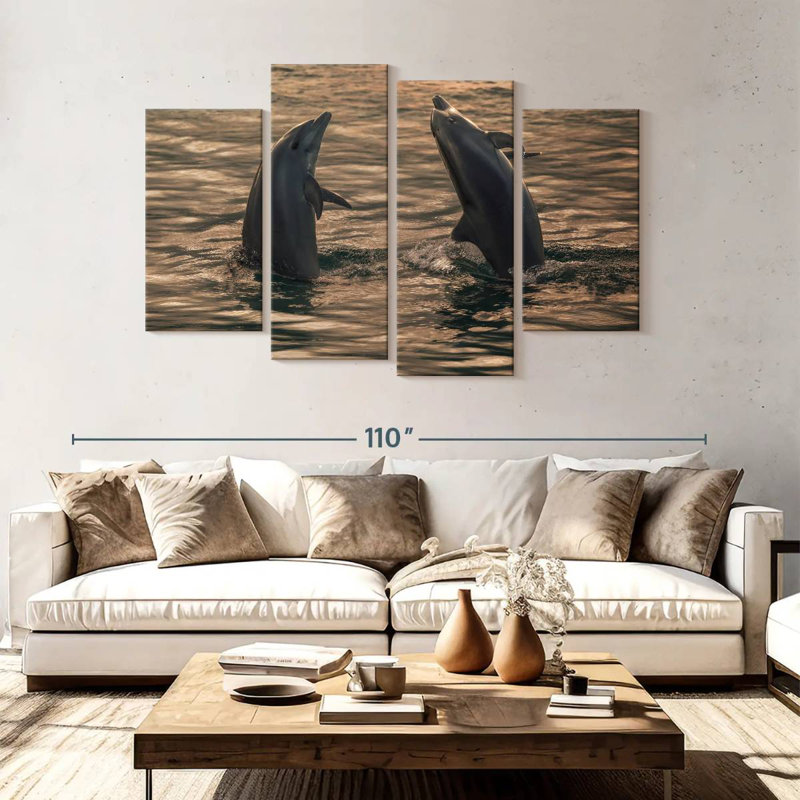 Dancing Dolphins, 54" H x 84" W