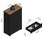 Commode 5 tiroirs l 31,5 po Aroob-1138915574