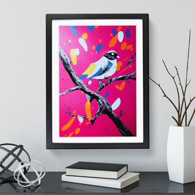 Splashed Bird No.2 Abstract - Framed Print