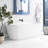 67" Freestanding Soaking Acrylic Bathtub