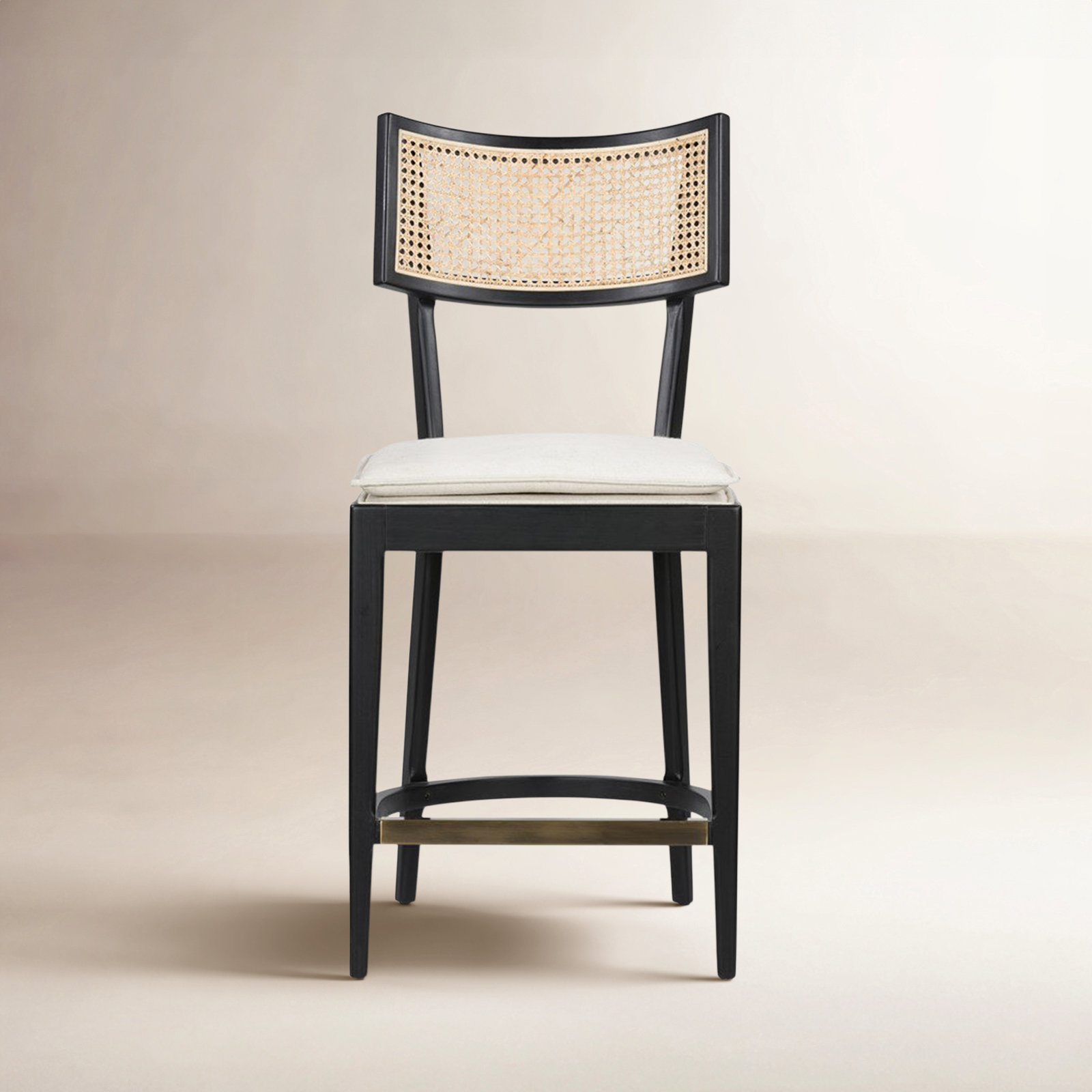 Britt Counter & Bar Stool, Cream, Counter Stool (26" Seat Height), Black