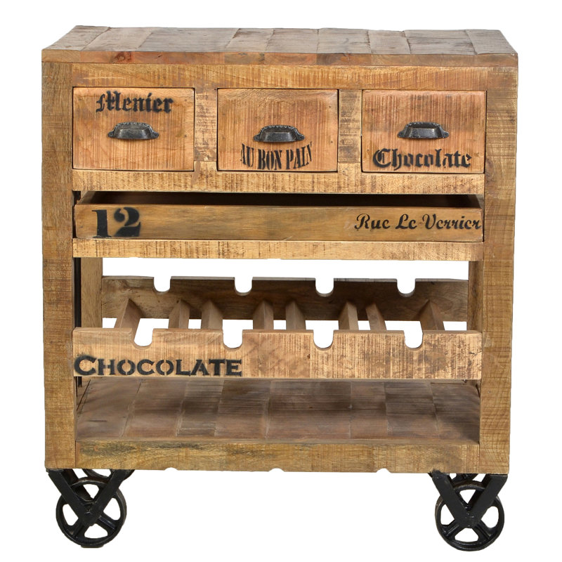 Solid Wood Kitchen Cart