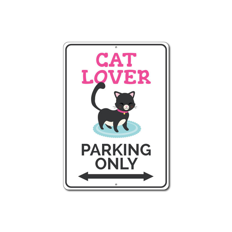 Plaque en aluminium pour chat, H 14 po x l 10 po x P 0,04 po