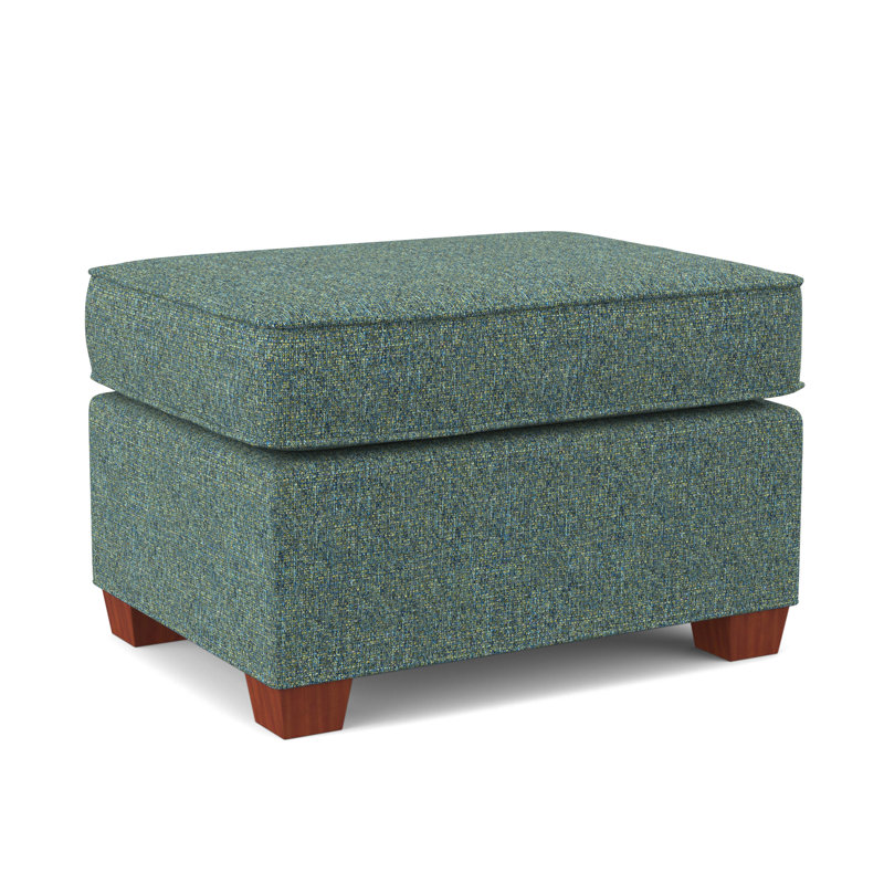 Finn 26" Wide Rectangle Standard Ottoman, BM Cherry, Connelly Peacock