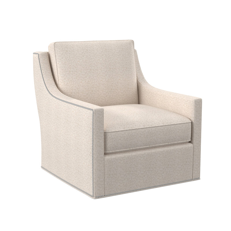 Sonoma Upholstered Swivel Armchair, Pewter Small, UV-Rollo Linen