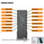 Low Profile Caged Ceiling Fan With Lights Remote Control, Embedded Modern Industrial Ceiling Fan-1923835189