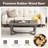  Coffee Table Solid Rubber Wood Center Table w/ Cross-Shaped Base Accent Table