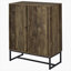 Armoire d'appoint à 4 tablettes en chêne rustique et bronze industriel-1246956239